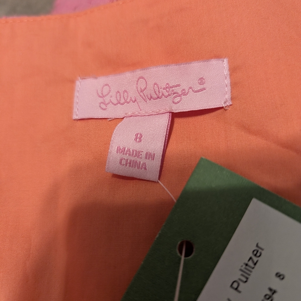 NWT Lilly Pulitzer Hotty Pink Petal Pusher Lace Skirt Size 8 - Picture 6 of 10